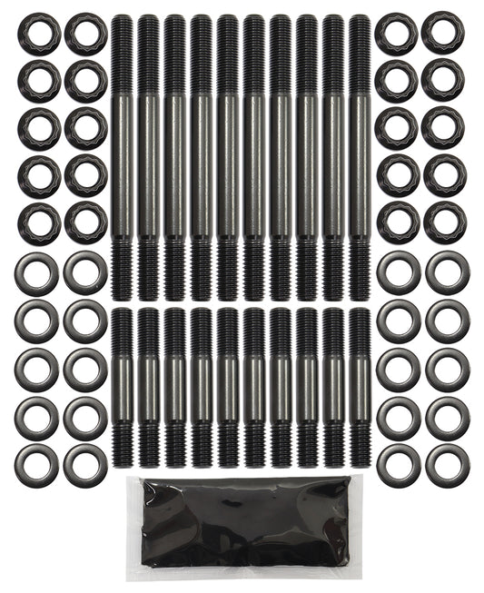 Small Block Ford 289-302 Windsor 7/16" Head Stud Kit  12Point Nuts, Suit OEM and Aftermarket Cylinder Heads with 7/16" Holes, 8740 Grade Material