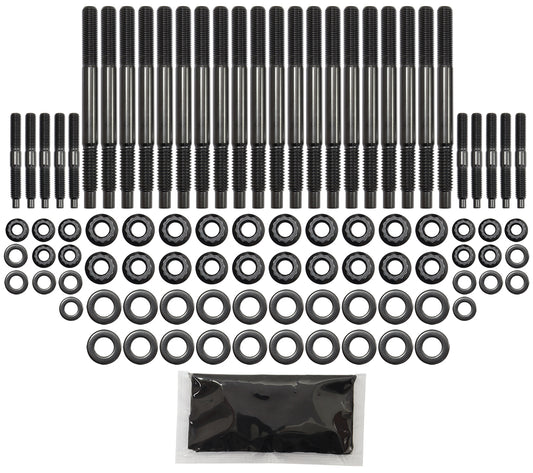 Aeroflow GM LS Head Stud Kit with Even Length Studs  12 Point Nuts, Suit 2004 and On Engines, 8740 Grade Material