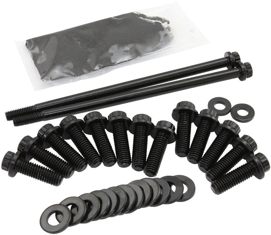 GM LS Oil Pan Bolt Kit- Black Finish   12 Point Head and 8740 Grade Material
