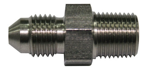 Stainless Steel NPT Male to AN Fitting    1/8" NPT to Male -4AN