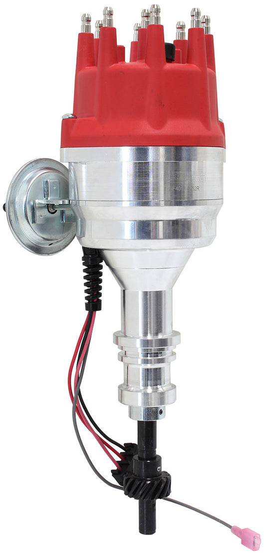 XPRO Ford Windsor Ready to Run Distributor, Machined Aluminium Body with Red Cap   Suit Ford 289 and 302 Windsor V8