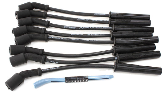Xpro Black 8.5mm Spark Plug Wire Sets   Fits GM LS2/LS3 engines,12" length