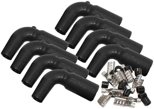 Xpro Silicone 90° GM LS Coil Boots & Terminals     Black, 8 pack