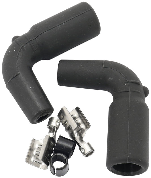 Xpro Silicone 90° GM LS Coil Boots & Terminals     Black, 2 pack