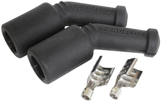 Xpro Silicone 45° GM LS Coil Boots & Terminals     Black, 2 pack