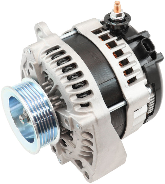 Aeroflow 185 AMP High Output Alternator - Natural Finish   Suit GM LS Non ECU Controlled