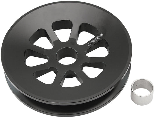 Aeroflow Oversized Alternator Pulley - Ford & Chev OEM   3" Diameter, Black Finish