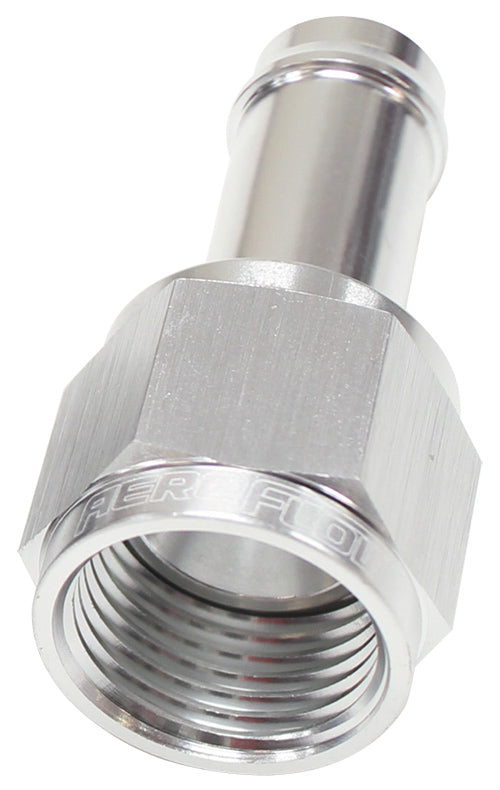 Straight Hose Barb 1/2" to -8AN Female   Silver