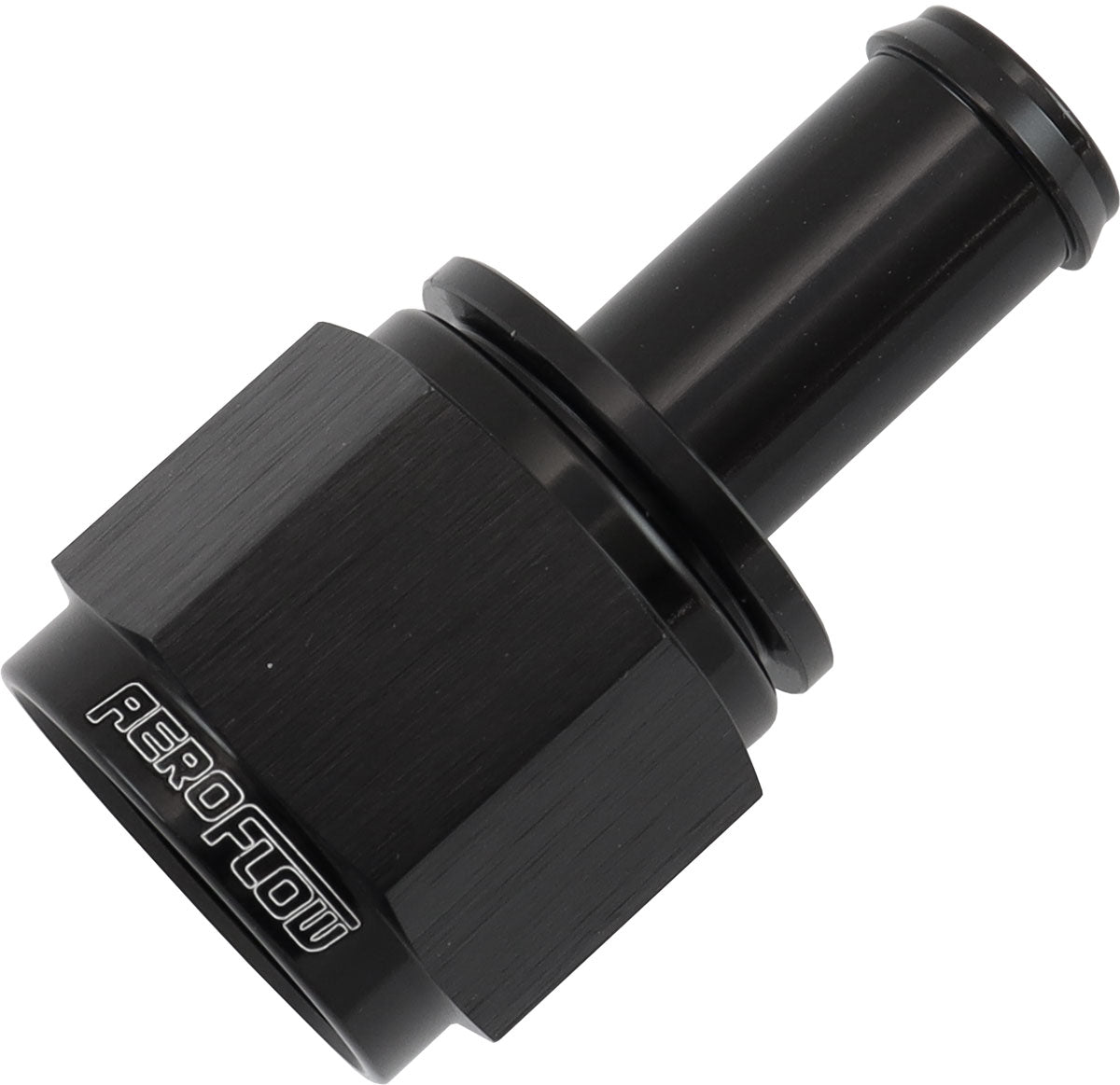 Straight Hose Barb 1/2" to -10AN Female   Black Finish