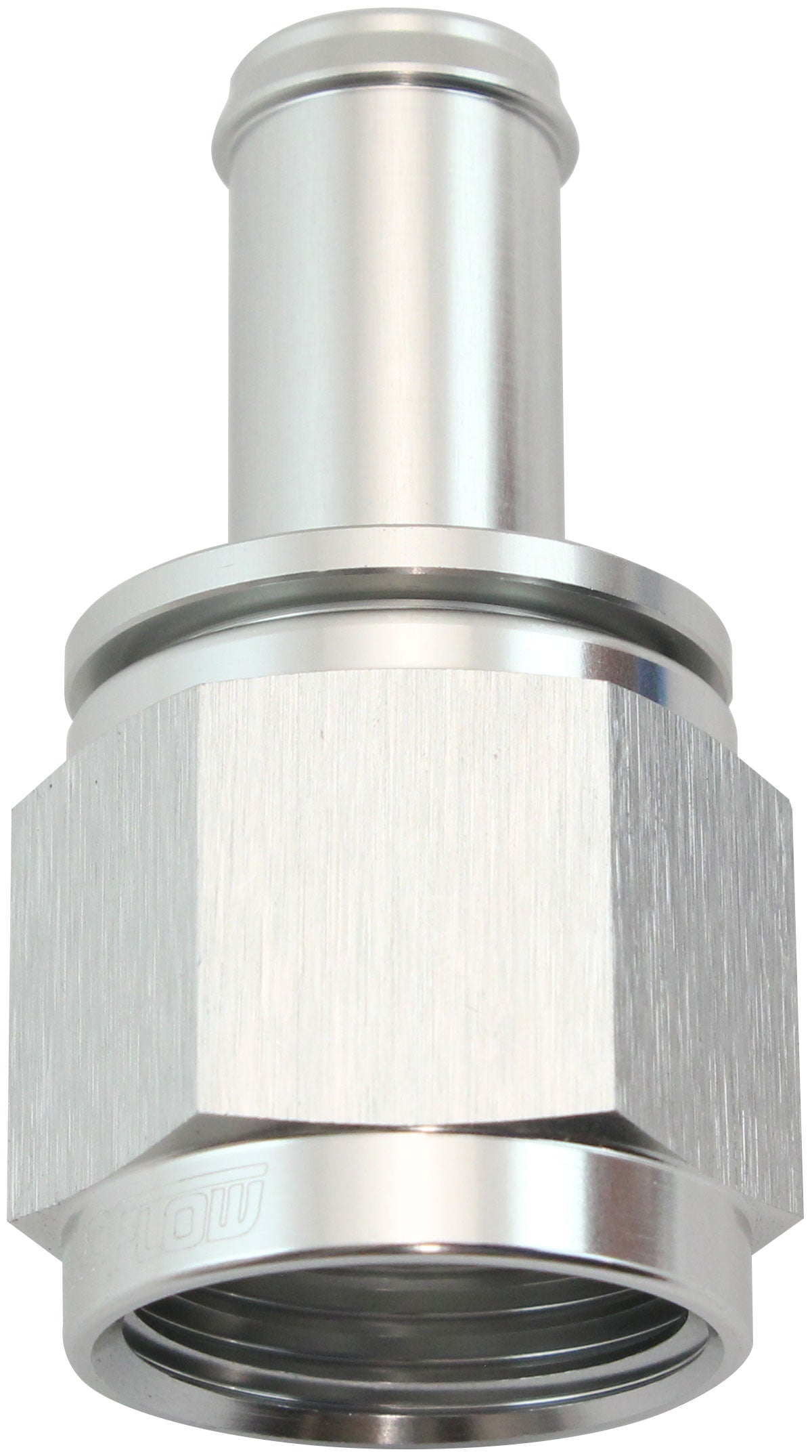 Straight Hose Barb 1/2" to -10AN Female   Silver Finish