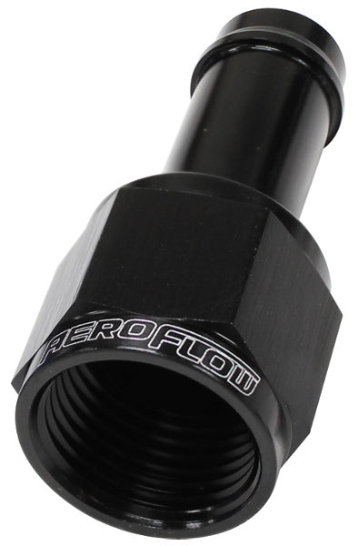 Straight -16AN Female to 1" (25mm) Male Barb Hose Fitting   Black Finish