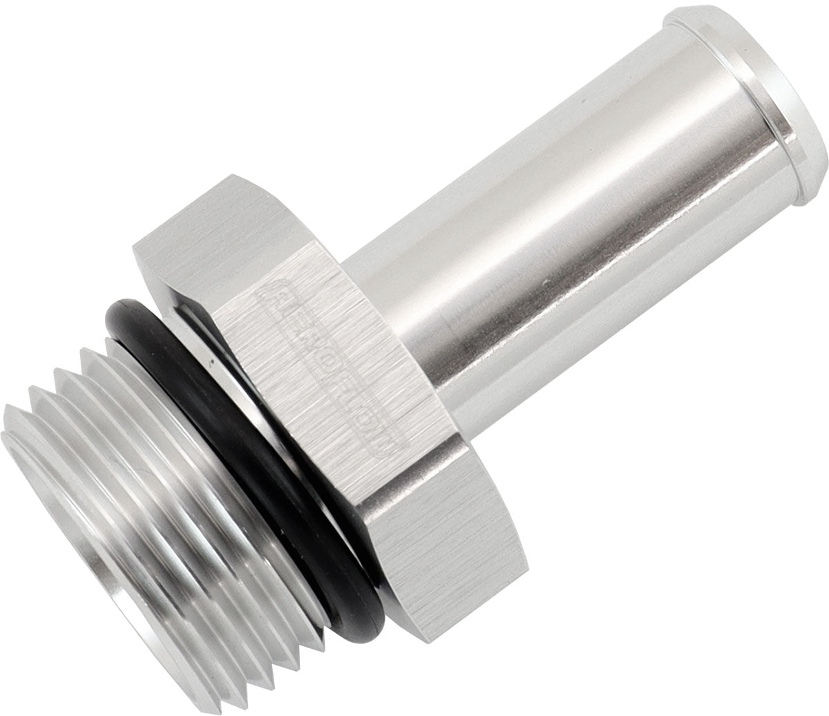 ORB to Barb Fitting - Silver  -10 ORB to 1/2" (12.7mm) Barb