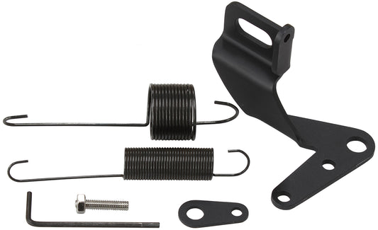 Stainless Steel Throttle Cable Bracket - Black  With Return Spring