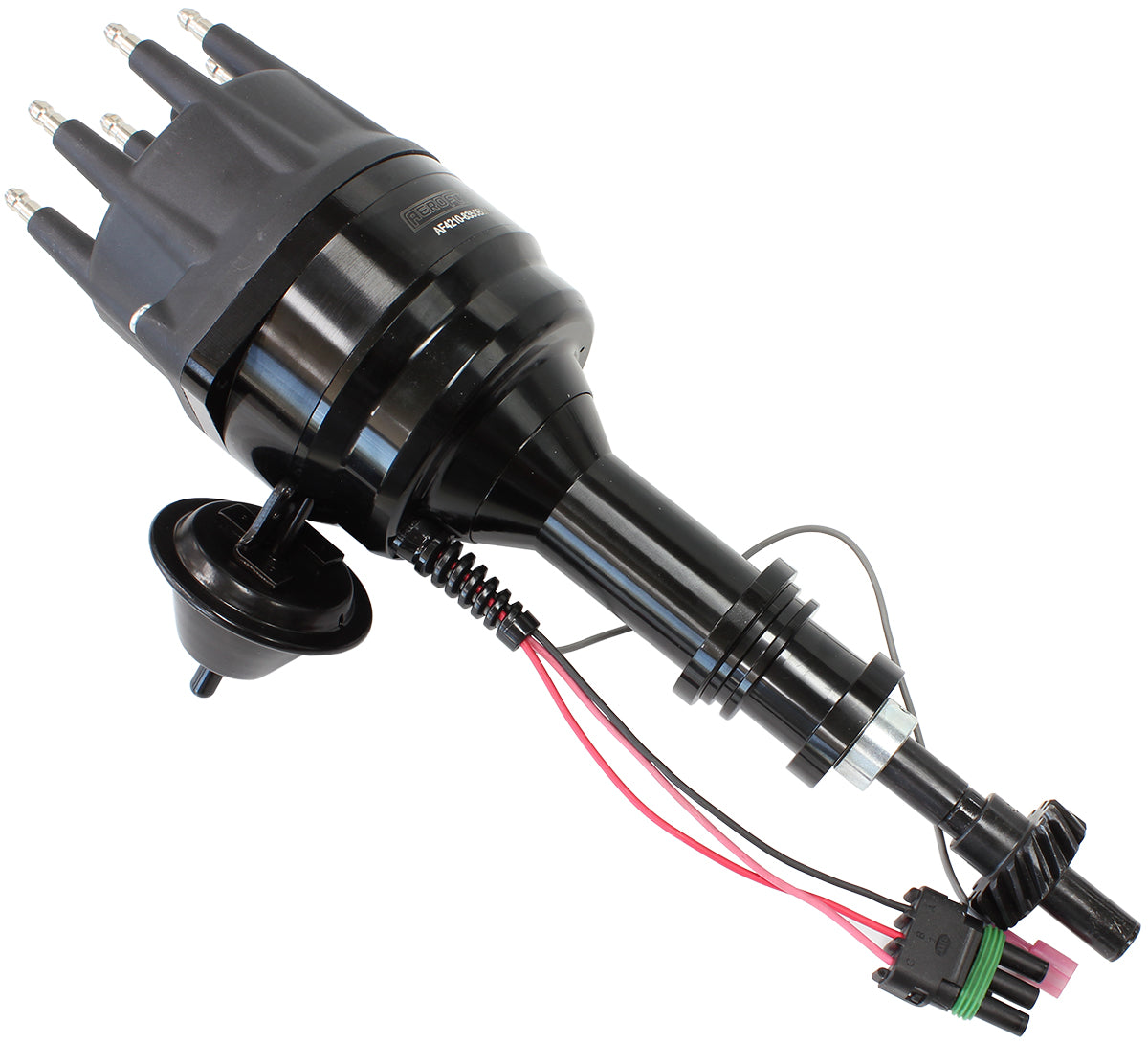 XPRO Ford Cleveland Ready to Run Distributor, Black Anodised Body with BlackCap  Suit Ford 302 and 351 Cleveland, Ford Big Block 429 and 460 V8