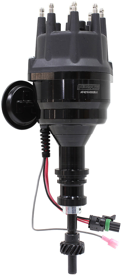 XPRO Ford Windsor Ready to Run Distributor, Black Anodised Body with BlackCap  Suit Ford 289 and 302 Windsor V8