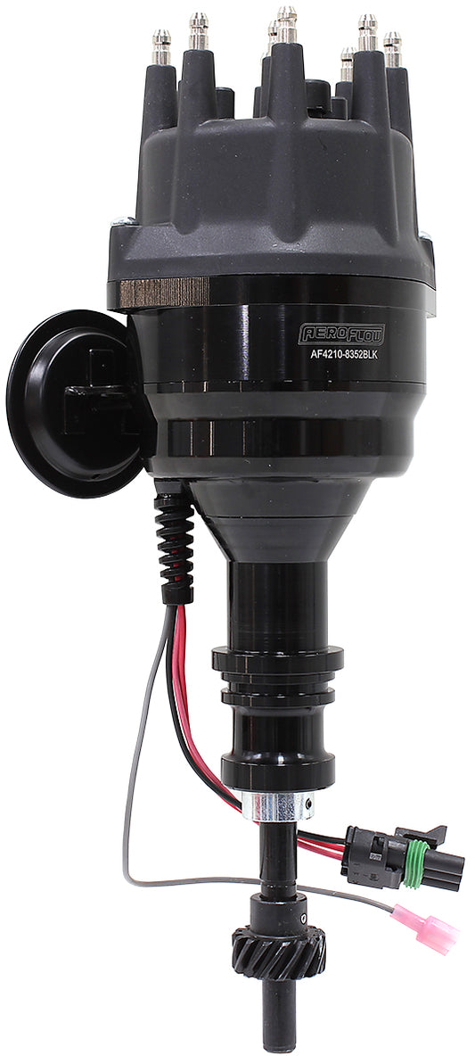 XPRO Ford Windsor Ready to Run Distributor, Black Anodised Body with BlackCap  Suit Ford 289 and 302 Windsor V8