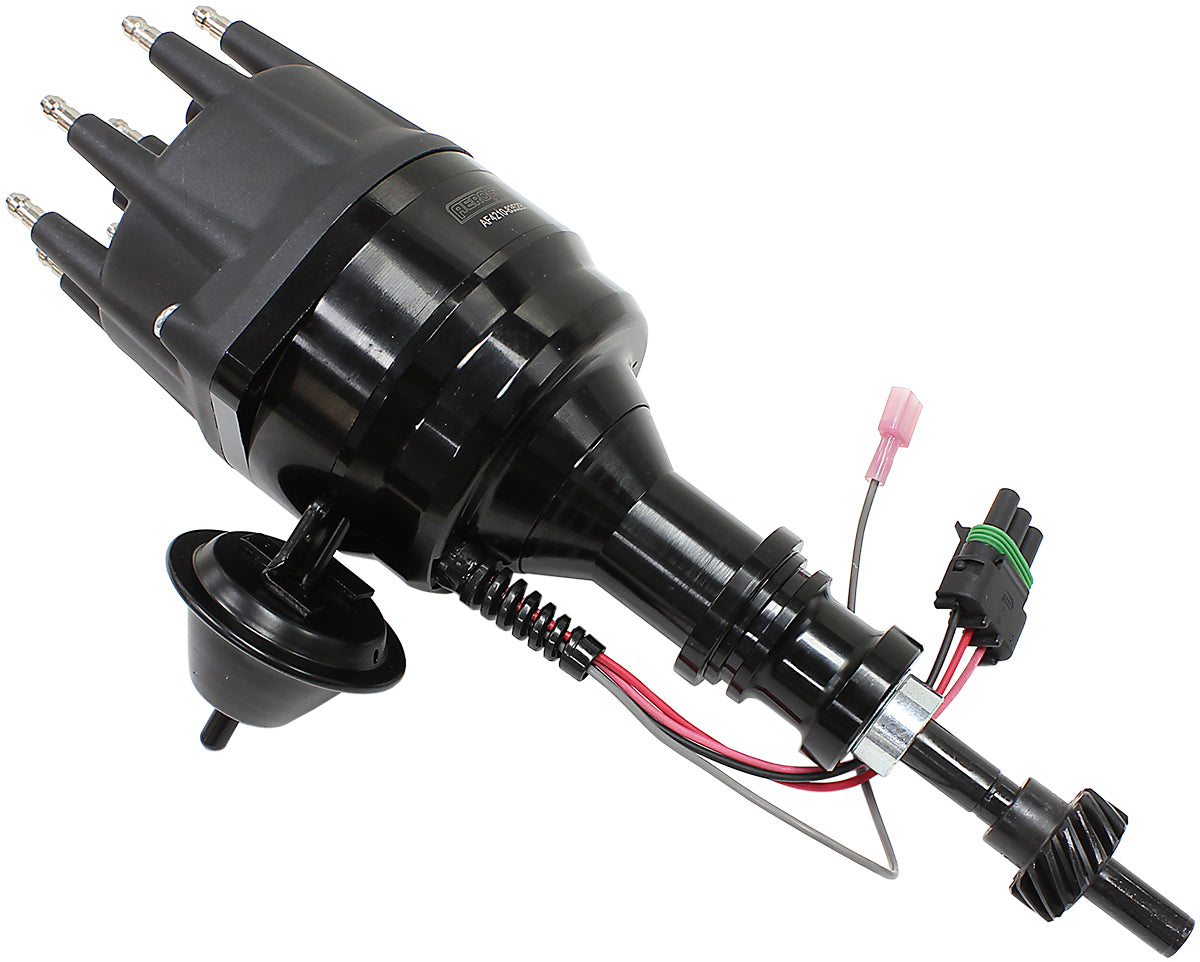 XPRO Ford Windsor Ready to Run Distributor, Black Anodised Body with BlackCap  Suit Ford 289 and 302 Windsor V8