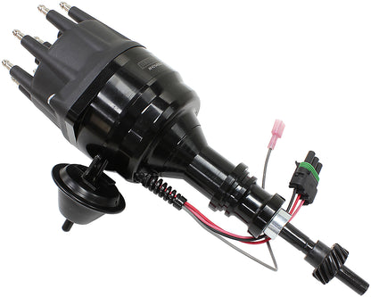 XPRO Ford Windsor Ready to Run Distributor, Black Anodised Body with BlackCap  Suit Ford 289 and 302 Windsor V8