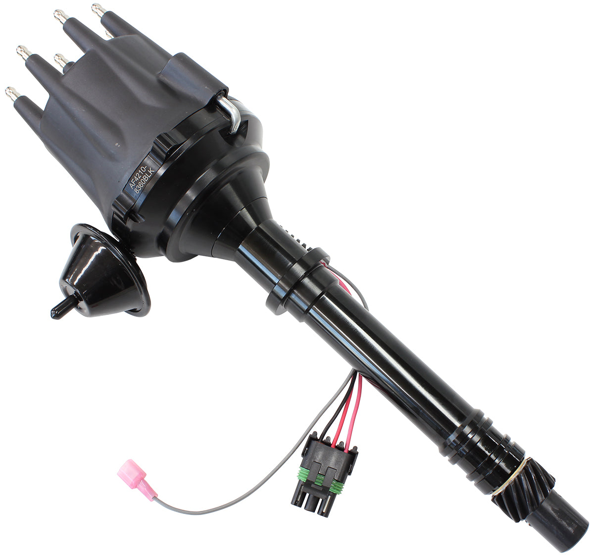 XPRO Chevrolet Ready to Run Distributor, Black Anodised Body with Black Cap   Suit Chev SmallBlock and Big Block V8