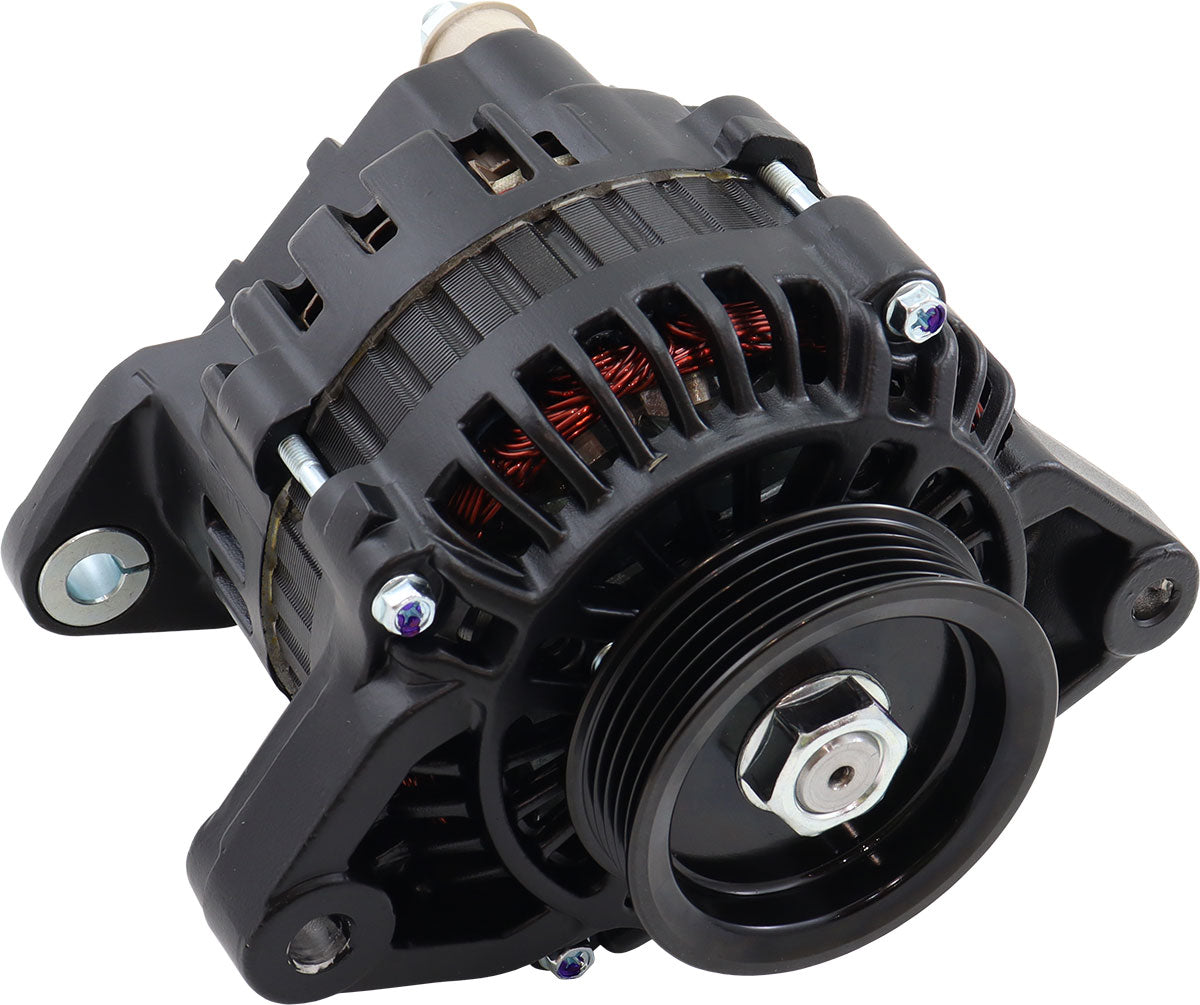 Aeroflow 130 AMP High Output Direct Fit Alternator - Black Finish   Suit Nissan SR20