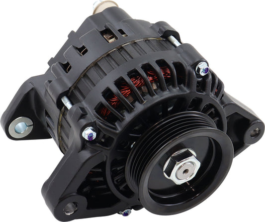 Aeroflow 130 AMP High Output Direct Fit Alternator - Black Finish   Suit Nissan SR20