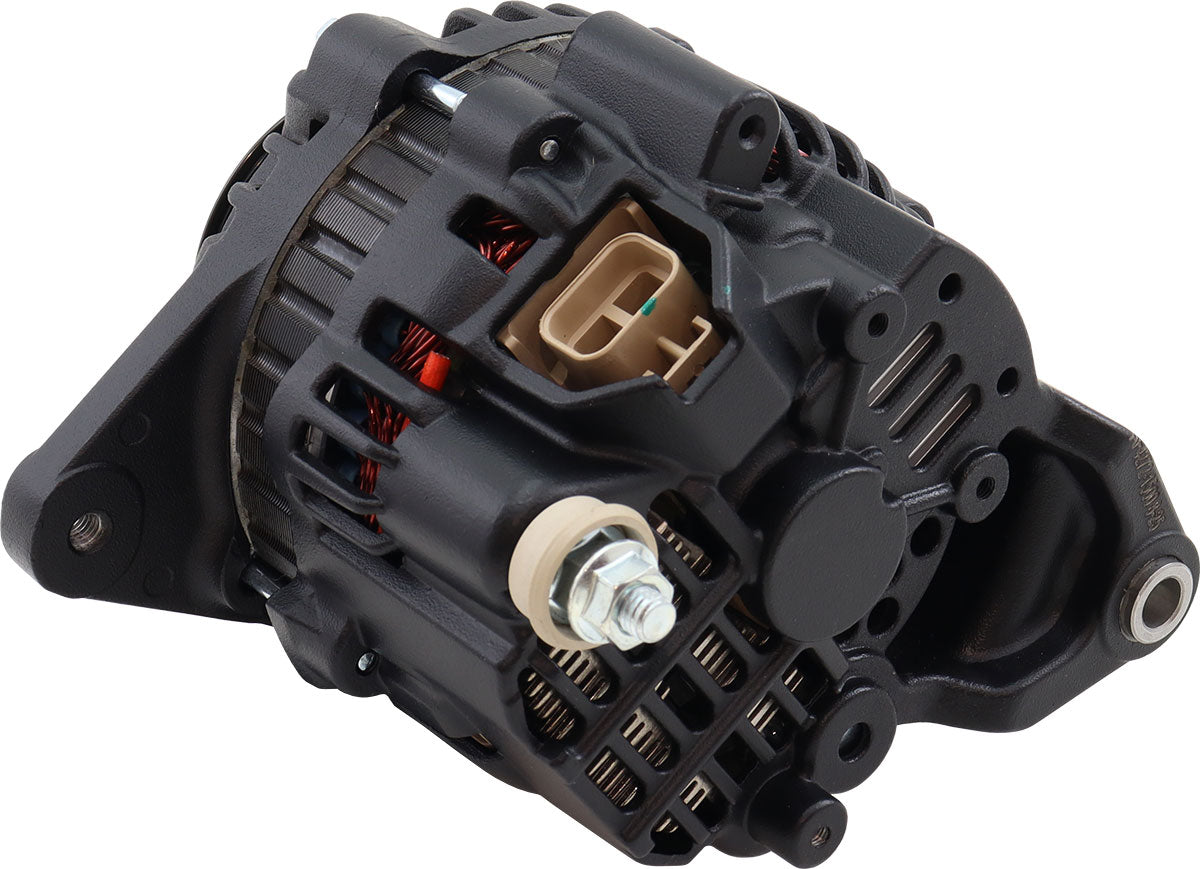 Aeroflow 130 AMP High Output Direct Fit Alternator - Black Finish   Suit Nissan RB20, RB25, RB26 and RB30