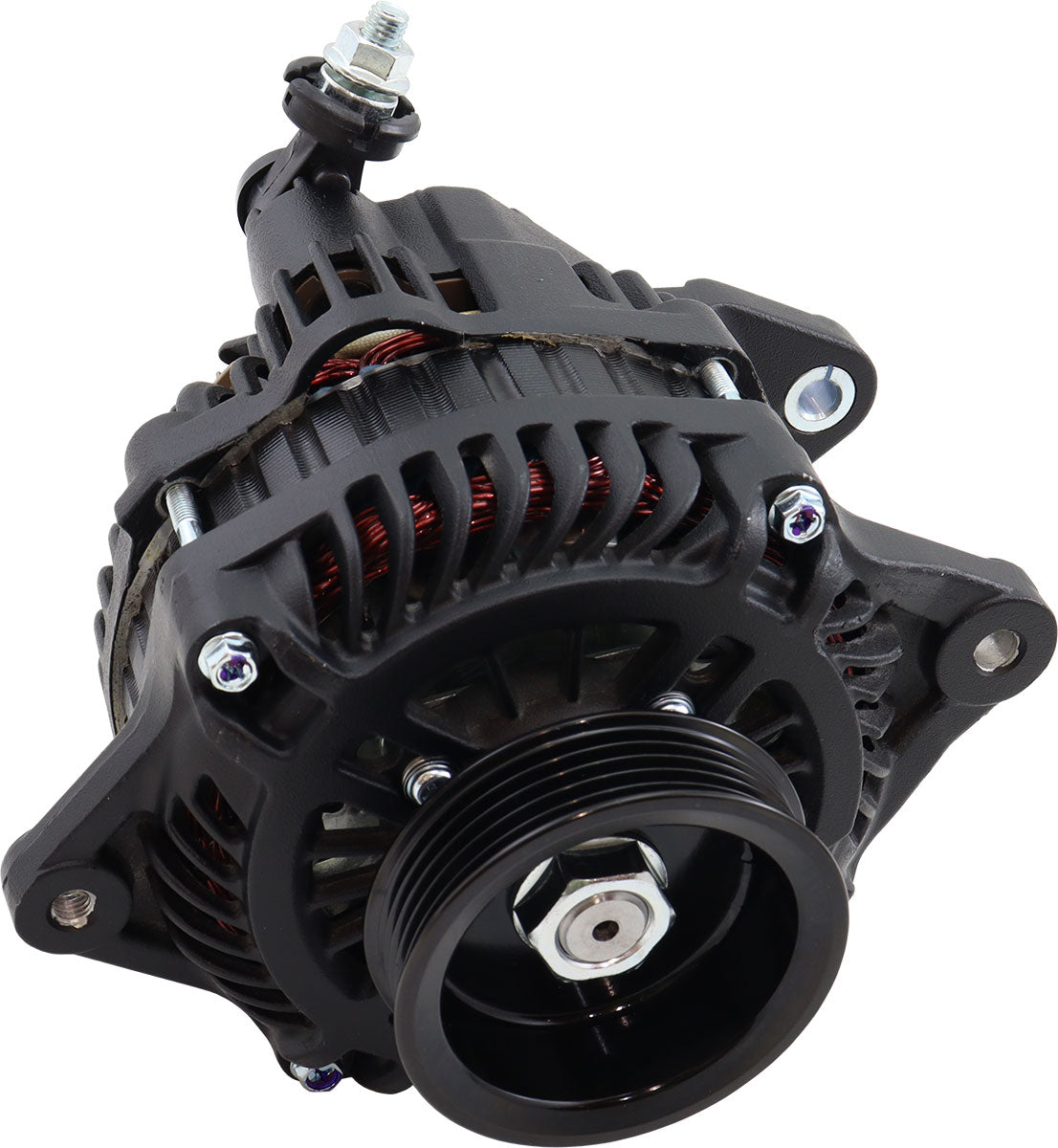 Aeroflow 120 AMP High Output Direct Fit Alternator - Black Finish   Suit Subaru EJ20 and EJ25