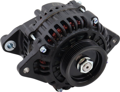 Aeroflow 130 AMP High Output Direct Fit Alternator - Black Finish   Suit Mazda 13B Series 6, 7 and 8