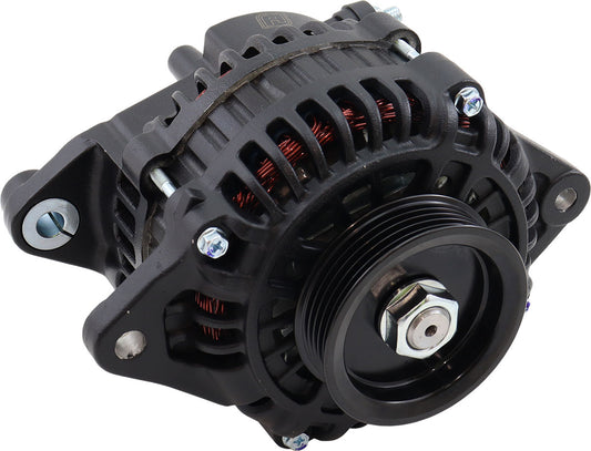 Aeroflow 130 AMP High Output Direct Fit Alternator - Black Finish   Suit Mazda 13B Series 6, 7 and 8