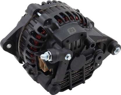 Aeroflow 130 AMP High Output Direct Fit Alternator - Black Finish   Suit Mazda 13B Series 6, 7 and 8