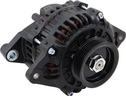 Aeroflow 130 AMP High Output Direct Fit Alternator - Black Finish   Suit Mazda 13B Series 4 and 5