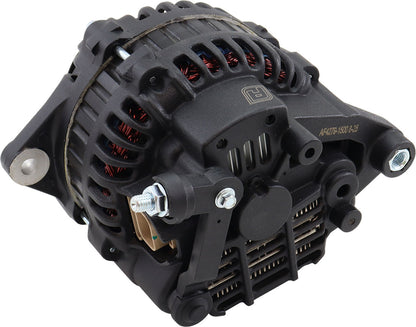 Aeroflow 130 AMP High Output Direct Fit Alternator - Black Finish   Suit Mazda 13B Series 4 and 5