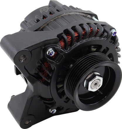 Aeroflow 190 AMP High Output Direct Fit Alternator - Black Finish   Suit Ford Falcon BF, FG, FG-X Barra Inline 6 Cylinder, Will Not Suit BA Falcon