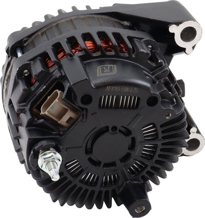 Aeroflow 190 AMP High Output Direct Fit Alternator - Black Finish   Suit Ford Falcon BF, FG, FG-X Barra Inline 6 Cylinder, Will Not Suit BA Falcon