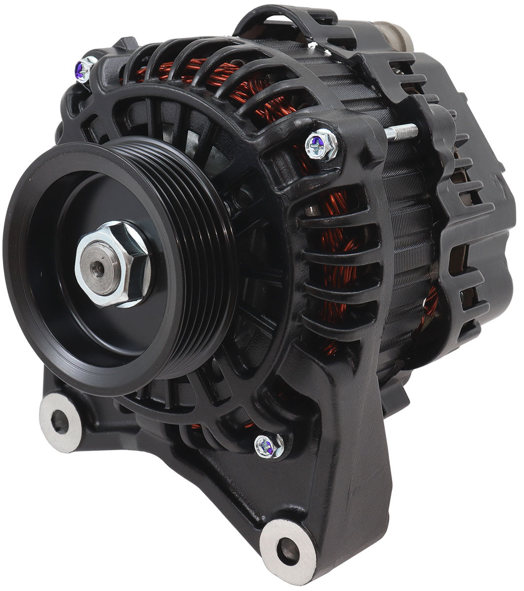 Aeroflow 150 AMP High Output Direct Fit Alternator - Black Finish   Suit Ford Falcon BA Barra Inline 6 Cylinder, Will Not Suit BF or FG Falcon
