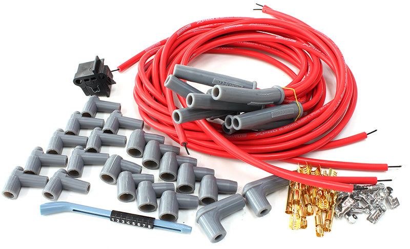 Xpro Universal 8.5mm V8 Ignition Lead Set with Multi-angle Boots - Red    Suit Standard & HEI Caps