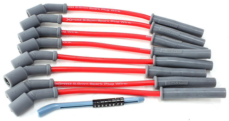 Xpro Red 8.5mm Spark Plug Wire Sets   Fits GM LS2/LS3 engines, 12" length