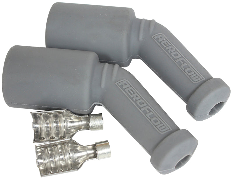 Xpro Silicone 45° GM LS Coil Boots & Terminals     Grey, 2 pack