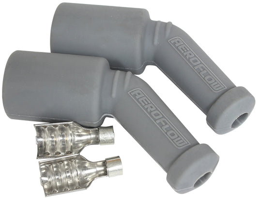 Xpro Silicone 45° GM LS Coil Boots & Terminals     Grey, 2 pack
