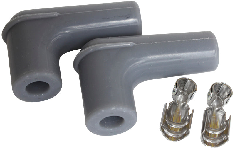 Xpro Silicone 90° Spark Plug Boots & Terminals    Grey, 2 pack