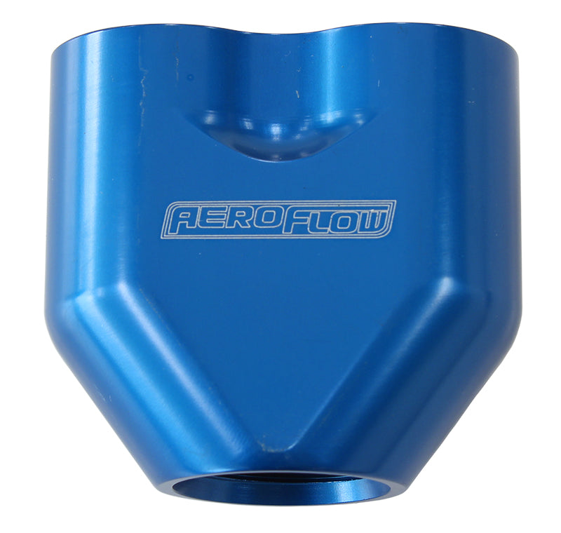 Billet 3 Port ORB U-Block  Blue Finish. 2 x -8 ORB Ports, 1 x -10 ORB Port