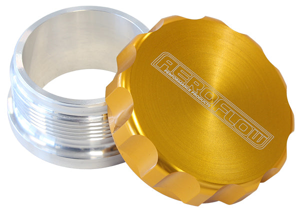 3" Billet Aluminium Weld-On Filler with Gold Cap