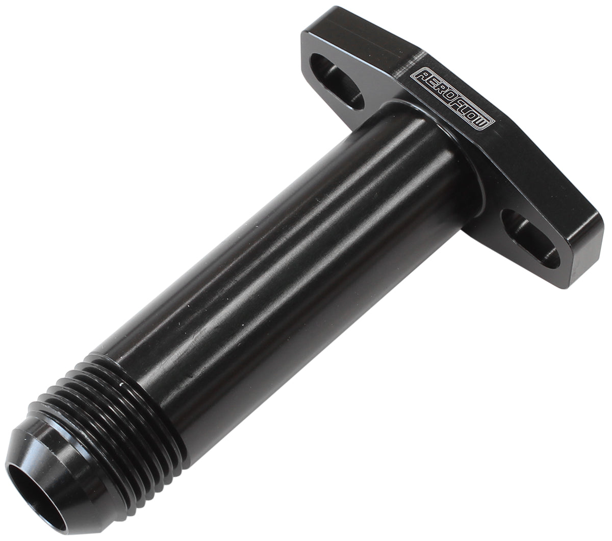 Turbo Drain Adapter   -10AN ORB outlet, 3" Long, 38-44mm bolt centre, Black Finish