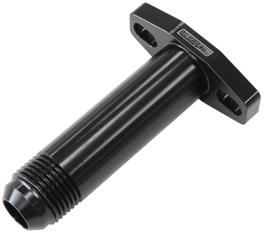 Turbo Drain Adapter   -10AN ORB outlet, 3" Long, 38-44mm bolt centre, Black Finish