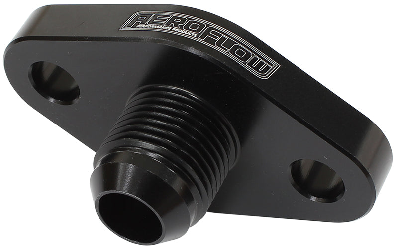 Turbo Drain Adapter   -10AN ORB outlet, 51mm bolt centre, Black Finish