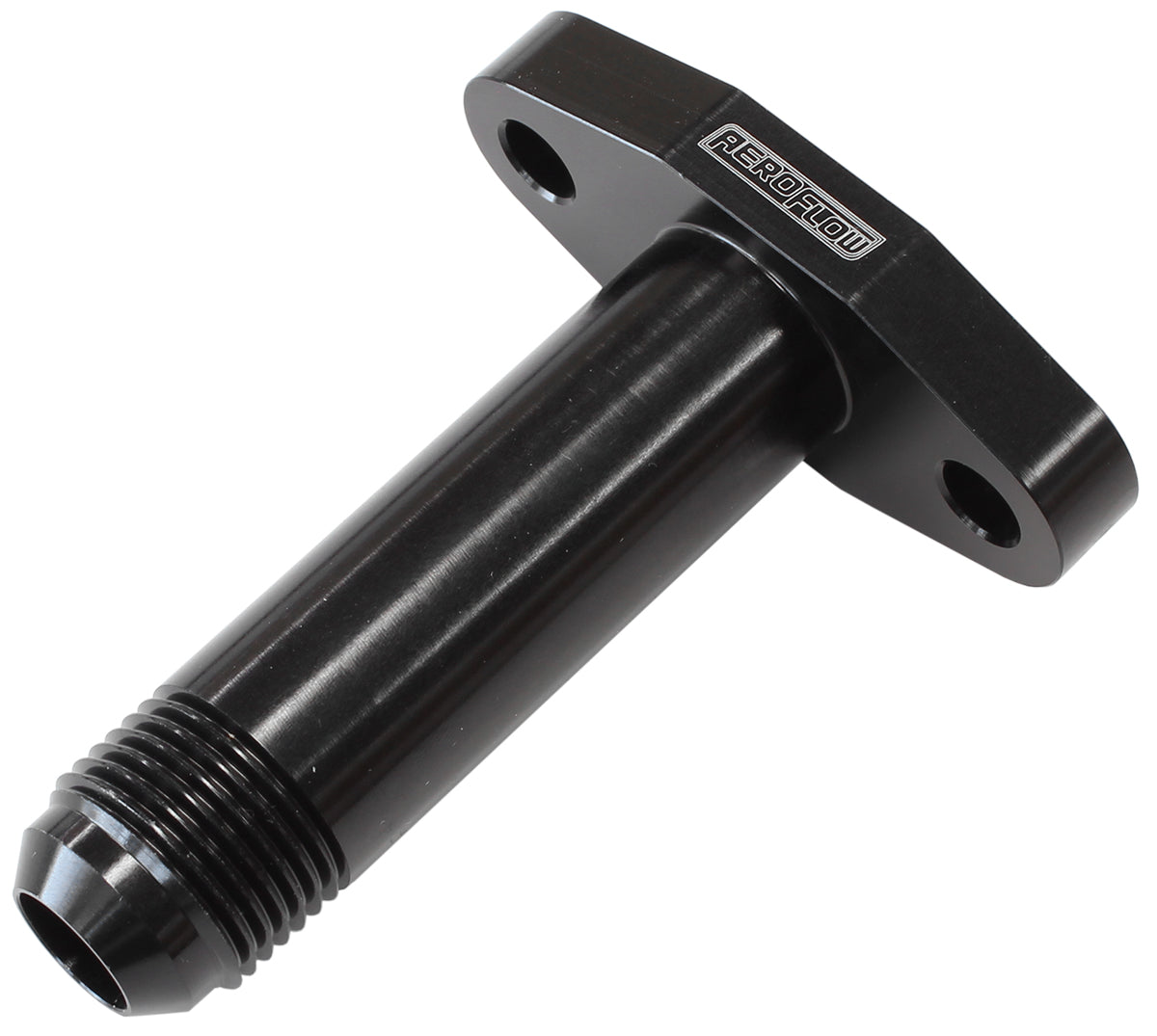 Turbo Drain Adapter   -10AN ORB outlet, 3" Long, 51mm bolt centre, Black Finish