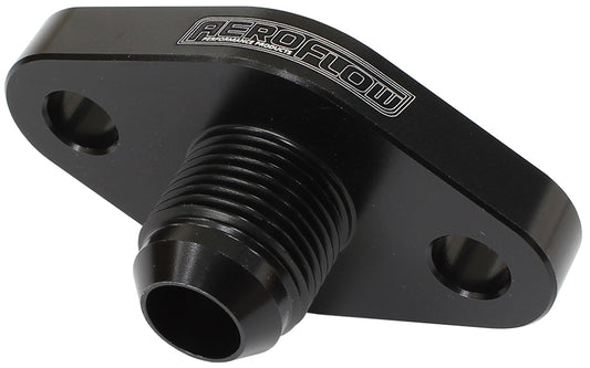 Turbo Drain Adapter   -10AN ORB outlet, 52.4mm bolt centre, Black Finish