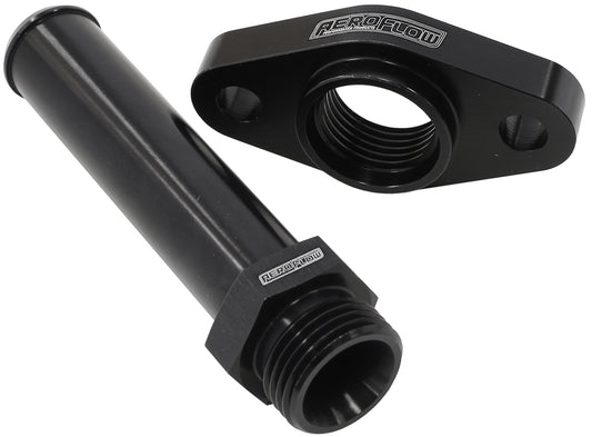 Turbo Drain Adapter  With 100mm x 19mm Barb, 51mm Hole Centre. Black Finish.