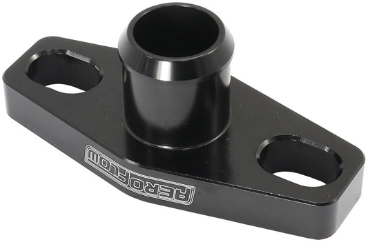 Turbo Drain Adapter   5/8" (16mm) Barb outlet, 38-44mm bolt centre, Black Finish