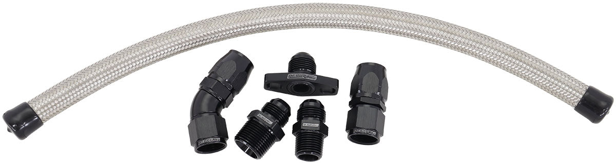 Aeroflow Turbo Oil Drain Kit  Suit Nissan RB, SR, CA engines with Aftermaket High Mount Turbo